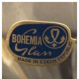 O - Set of 12 Bohemia Glass Colored Based Glasses from Czech Republic