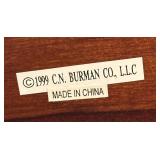 O - Pair of Berman Table Lamps with Wood and Paper Panel Design