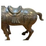 Pair of Large Metal Tang Dynasty-Style Horse Sculptures