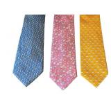 Set of 3 Salvatore Ferragamo Silk Neck Ties with Animal and Floral Prints