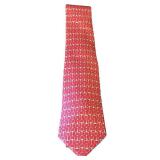 HermÃ¨s Paris 100% Silk Red Horsebit Motif Tie