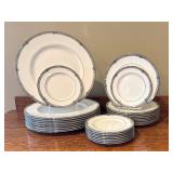 LR - Set of 27 Wedgwood Amherst Bone China Plates - Dinner, Salad, and Bread