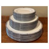 LR - Set of 27 Wedgwood Amherst Bone China Plates - Dinner, Salad, and Bread