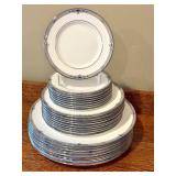 LR - Set of 27 Wedgwood Amherst Bone China Plates - Dinner, Salad, and Bread