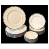 LR - Set of 27 Wedgwood Amherst Bone China Plates - Dinner, Salad, and Bread