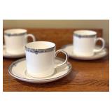 LR - Wedgwood Amherst Bone China Coffee Set with 10 Cups, Coffee Pot, Sugar Bowl, and Creamer