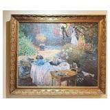 HLWY - Framed Claude Monet Art Print The Luncheon with Certificate, Replica