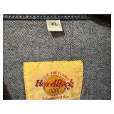 Hard Rock Cafe Kowloon Denim Shirt XL with Guitar Buttons