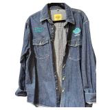 Hard Rock Cafe Kowloon Denim Shirt XL with Guitar Buttons