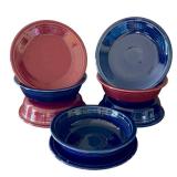 LR - Set of 4 Fiesta Bowls and 3 Bread Plates