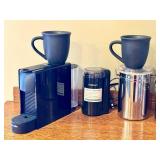 K - Breville Coffee Maker with Cuisinart Grinder, Storage Canisters, and Assorted Mugs Set