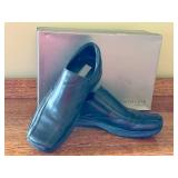 Kenneth Cole IN THE CLEAR LE Black Leather Slip-On Shoes, Size 10 Medium