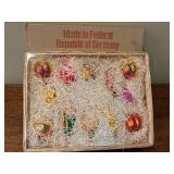 LR - Sealed Kurt Adler Fruit Themed Glass Ornaments Set Made in Germany