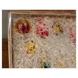LR - Sealed Kurt Adler Fruit Themed Glass Ornaments Set Made in Germany