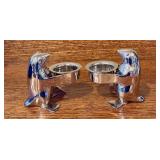 Set of 2 Restoration Hardware Penguin Tealight Holders with Boxes