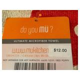 LR - Set of 3 MÜKitchen Ultimate Microfiber Towels Red Poppy Design