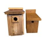 G - Set of 2 Wooden Audubon Birdhouses