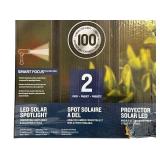 G - Tommy Bahama LED Solar Spotlight 2 Pack Adjustable Smart Focus