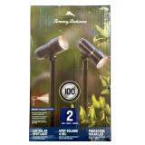 G - Tommy Bahama LED Solar Spotlight 2 Pack Adjustable Smart Focus