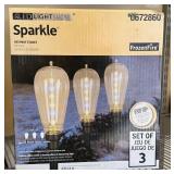 G - Set of 3 Sparkle LED LightShow Pathway Stakes