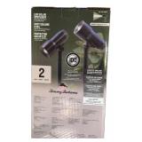 Tommy Bahama 2-Pack LED Solar Spotlights with Smart Focus