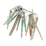 G - String of Hanging Lighted Icicle Decorations with Multicolor LEDs