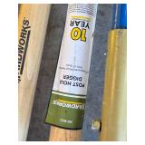 G - Collection of 9 Yard and Garden Tools Including Shovel, Post Hole Digger, Tampers, and Rakes