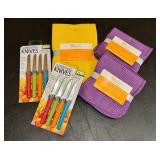 K - Joie Garnishing Knives and MÜKitchen Microfiber Kitchen Towels and Cloths Set