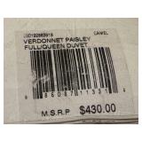 Ralph Lauren Verdonnet Paisley Full/Queen Duvet Cover Camel