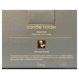 Lot of 2 Michael Graves Design Candle Holders - Hurricane and Stamped Steel Votive