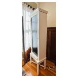 SB - Tall Wood Storage Cabinet with Black Door Panel