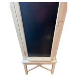 SB - Tall Wood Storage Cabinet with Black Door Panel