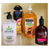 BS - Set of 4 Bath and Body Care Products including Hempz, Softsoap, Spa Soap, and Bath & Body Works