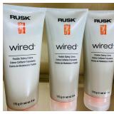 SB - Lot of 5 Rusk Wired Flexible Styling Creme 6oz Tubes