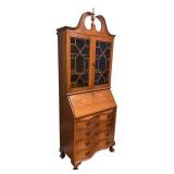 MB - Beautiful Vintage Secretary Desk Hutch