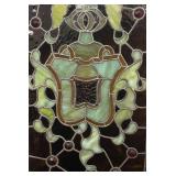 LR - Stunning Stained Glass Panel in Wooden Frame