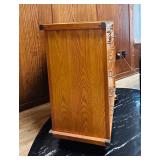 BS - Wooden 8-Drawer Rolling Cabinet with Felt Top and Metal Handles