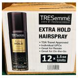 BS - Case of 12 TRESemme Extra Hold Hairspray 1.5 oz Bottles