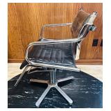 BS - Koken Adjustable Salon Chair with Black Vinyl Upholstery and Floor Mat