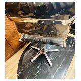 BS - Koken Adjustable Salon Chair with Black Vinyl Upholstery and Floor Mat