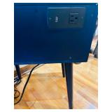 ENT - Pair of Modern Black Wood Nightstands with Drawers and Built-In Outlets