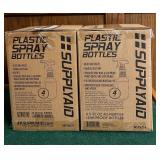 BS - Lot of 8 SUPPLYAID 32 oz Plastic Spray Bottles All-Purpose Leak-Proof