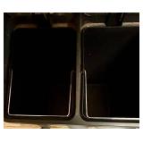 BS - Dual Compartment Stainless Steel Recycling and Trash Bin with Pedal Lids