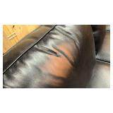 Dark brown leather couch