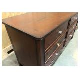 Bonvita Long dark wood dresser