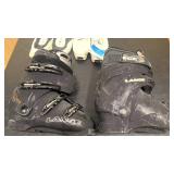 Trak cross county ski shoe size 43, Aplina size 40, and ski boots Anthea Lange size 26.5