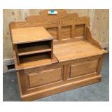 Amish Solid wood Oak entryway Storage Bench
