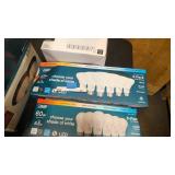 Misc light bulbs, one light fixture