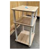 Small light wood and white shelf