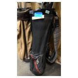 Two right handed sets of clubs and bags = Taylor made, mizunos, and vintage woods